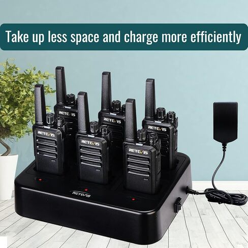 RETEVIS RT68B (3rd Genrt68) Talkies مع سماعة الأذن-16 قناة ، بطارية 30 ساعة ، الراديو في اتجاهين FRS ، شاحن 6 اتجاهات ، فوكس ، طويل المدى ، وعرة ومقاومة للماء ، للبالغين ، المدرسة ، الكنيسة (6 عبوات) in Kuwait