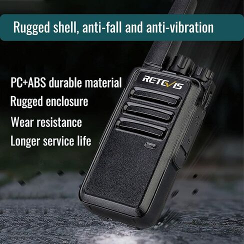 RETEVIS RT68B (3rd Genrt68) Talkies مع سماعة الأذن-16 قناة ، بطارية 30 ساعة ، الراديو في اتجاهين FRS ، شاحن 6 اتجاهات ، فوكس ، طويل المدى ، وعرة ومقاومة للماء ، للبالغين ، المدرسة ، الكنيسة (6 عبوات) in Kuwait
