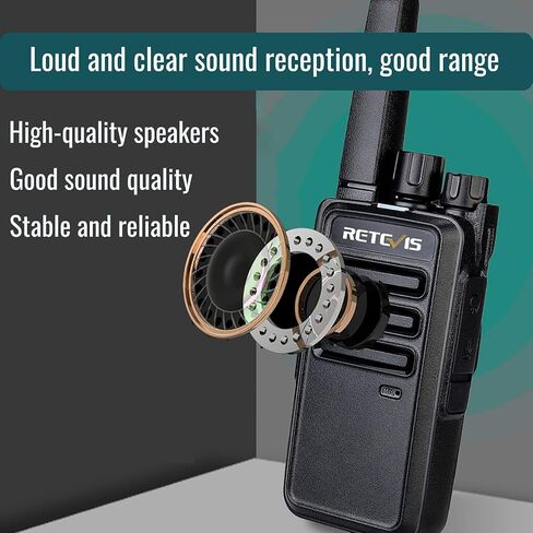 RETEVIS RT68B (3rd Genrt68) Talkies مع سماعة الأذن-16 قناة ، بطارية 30 ساعة ، الراديو في اتجاهين FRS ، شاحن 6 اتجاهات ، فوكس ، طويل المدى ، وعرة ومقاومة للماء ، للبالغين ، المدرسة ، الكنيسة (6 عبوات) in Kuwait