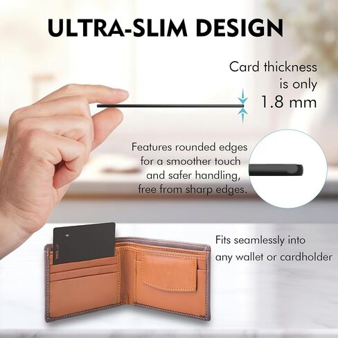 Air Tag (2025) iOS Only Bluetooth Tracker Card with Apple Find My, Rechargeable Smart Card Wallet Finder GPS Tracker, Keys Finder and Item Locator for Keys, Bags, Passports (Blue, 2 Pack) in Kuwait