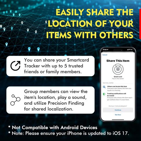 Air Tag (2025) iOS Only Bluetooth Tracker Card with Apple Find My, Rechargeable Smart Card Wallet Finder GPS Tracker, Keys Finder and Item Locator for Keys, Bags, Passports (Blue, 2 Pack) in Kuwait