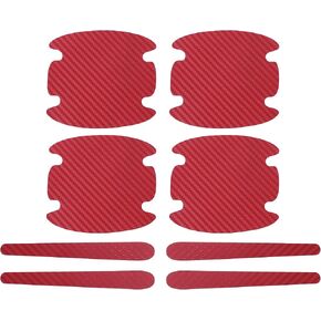 عالمي 80x88mm باب الباب كوب واقي ملصق مضاد للخروج+مقبض باب تلقائي فيلم واقية 1 مجموعة أحمر in Kuwait