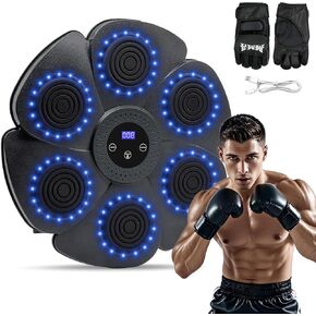 Music Boxing Machine Smart Bluetooth Music Boxing Machine with LED Screen Wall Mounted Musical Boxing Machine with Boxing Gloves Music Boxing Machine for Adults and Kids use in Home or Gym in Kuwait