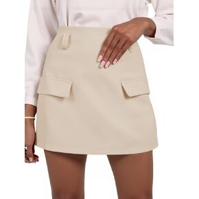 Cicy Bell Womens Casual Mini Skirts High Waisted Bodycon Zipper Work Office A-line Pencil Skirt in Saudi Arabia
