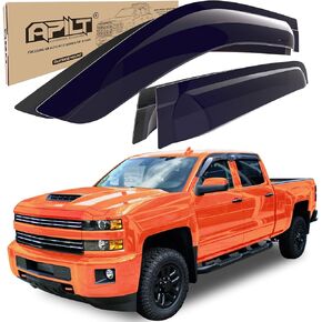شيفروليه سيلفرادو و GMC Sierra Sierra 1500،2015-2019 Silverado & Sierra 2500 & 3500 Crew Cab Truck Smoke 4pcs مع سمك أكثر سمكًا in Kuwait