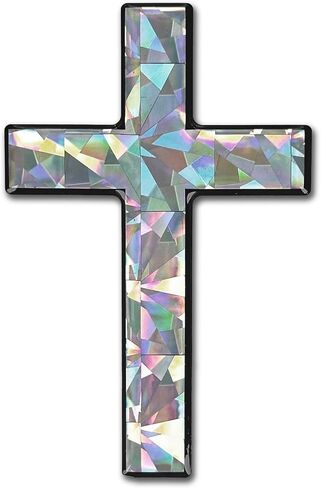 Elektroplate Christian Cross Cross Doleced Domed Scal (3.25 "× 2.1") قسط 3D من الدرجة 3D ملصقات فينيل Weather للسيارة وزجاجة المياه والكمبيوتر المحمول والهاتف والمزيد | صنع في الولايات المتحدة in Kuwait