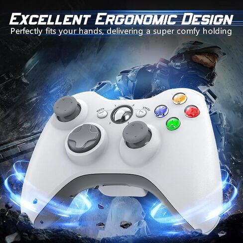 Nonbliep Compatible with Wired Controller for Xbox 360 and PC with TURBO/Dual Vibration/2.5mm Audio Jack Black in Saudi Arabia