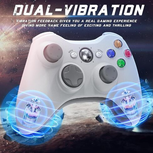 Nonbliep Compatible with Wired Controller for Xbox 360 and PC with TURBO/Dual Vibration/2.5mm Audio Jack Black in Saudi Arabia