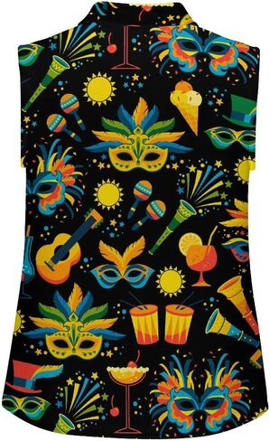 Mardi Gras T Shirts Sleeveless Golf Tank Top Woman Moisture Wicking Tennis Tops Tee Dry Fit Breathable Athletic Vests in Saudi Arabia