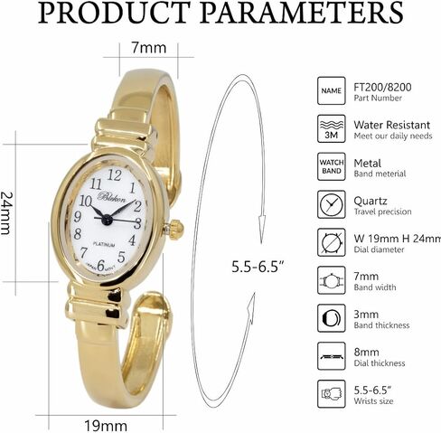 Blekon Elegant Bracelet Watch for Women – Mother-of-Pearl Dial, Polished Case Perfect for Petite Wrists – Sophisticated Cuff Bangle Watches for Women in Saudi Arabia