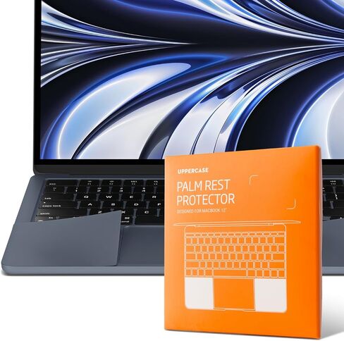 مجموعة أغطية حماية جلدية فاخرة لمسند راحة اليد من UPPERCASE متوافقة مع 2022 2024 MacBook Air 13 بوصة مع M2/M3 A2681 A3113، Starlight in Kuwait