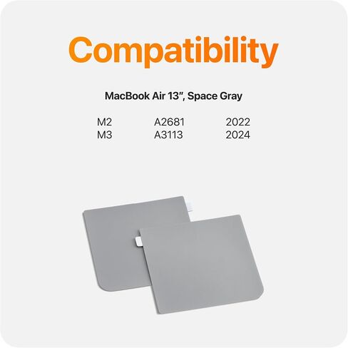 مجموعة أغطية حماية جلدية فاخرة لمسند راحة اليد من UPPERCASE متوافقة مع 2022 2024 MacBook Air 13 بوصة مع M2/M3 A2681 A3113، Starlight in Kuwait