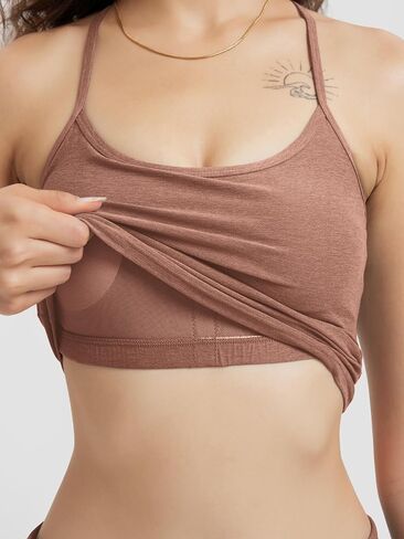 Ododos Women's Slim Racerback الخزان المقطوع-صدرية Stratum Tech Sports ، و Ultra Soft UPF 50+ Cami Top مع حمالة صدر مدمجة in Kuwait