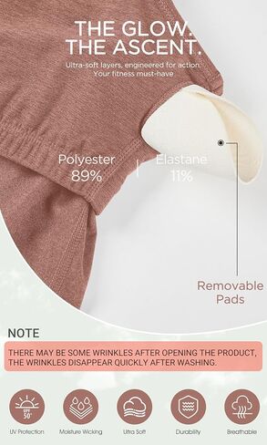 Ododos Women's Slim Racerback الخزان المقطوع-صدرية Stratum Tech Sports ، و Ultra Soft UPF 50+ Cami Top مع حمالة صدر مدمجة in Kuwait