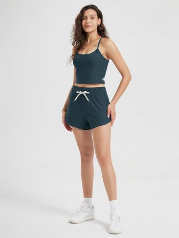 Ododos Women's Slim Racerback الخزان المقطوع-صدرية Stratum Tech Sports ، و Ultra Soft UPF 50+ Cami Top مع حمالة صدر مدمجة in Kuwait