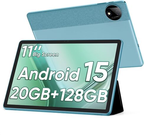 Tablet, Android 15 Tablets with 11 inch LCD Display, 12GB RAM + 128GB Storage 1TB Expand, T7200 Octa-Core Processors, 8000mAh, Widevine L1, GPS, Dual Camera, WiFi 5, BT5.0 (Black) in Saudi Arabia