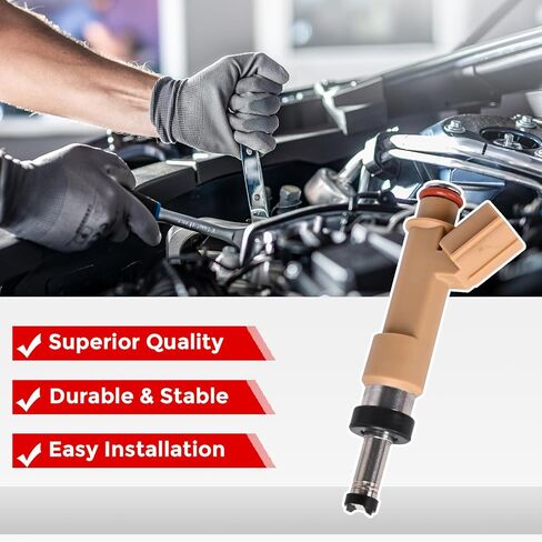 حقن الوقود 23250-0T020 مجموعة من 4 متوافقة مع Toyota Corolla 2009-2019 Matrix 2009-2013 Scion XD 2008-2009 1.8 L استبدال# 23209-09140 23209-39145 12 Holes in Saudi Arabia