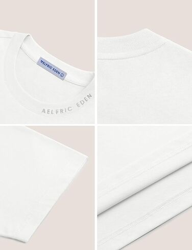 Aelfric Eden Mens Shirts Basic Cotton Tee Plain T Shirt Crew Neck Short Sleeve Tops Casual Midweight in Saudi Arabia