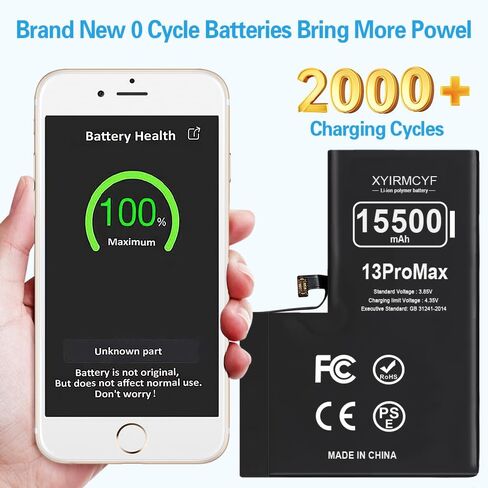 15500mAh Super Capacity Battery Compatible with iPhone 7 Plus, 0 Cycle Li-Polymer Replacement Battery for iPhone 7 Plus, with Professional Repair Tool Kit in Saudi Arabia