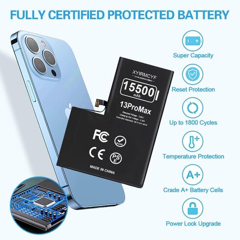15500mAh Super Capacity Battery Compatible with iPhone 7 Plus, 0 Cycle Li-Polymer Replacement Battery for iPhone 7 Plus, with Professional Repair Tool Kit in Saudi Arabia