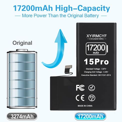 15500mAh Super Capacity Battery Compatible with iPhone 7 Plus, 0 Cycle Li-Polymer Replacement Battery for iPhone 7 Plus, with Professional Repair Tool Kit in Saudi Arabia