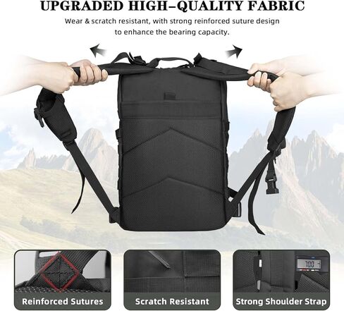 Tactical Backpack 45L Assault Pack Green Army Pack for Men 3 Day Molle Bug Out Bag Outdoor Camping Hiking Daypack Military Assault Large Rucksack without Bottle Holder in Kuwait