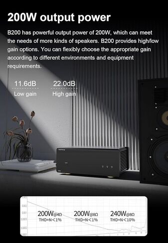 TOPPING B100 Mono Block Power Amplifier - 100W Output,151dB SNR/DNR, Balanced/Single-Ended Inputs, 3 Gain Modes, 12V Trigger (Silver) in Saudi Arabia