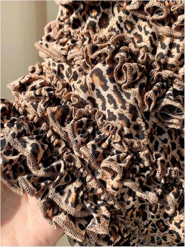 Verdusa Women's Plus Size Y2K Bloomers Leopard Print Micro Shorts Slim Preted Choled Shulk in Saudi Arabia