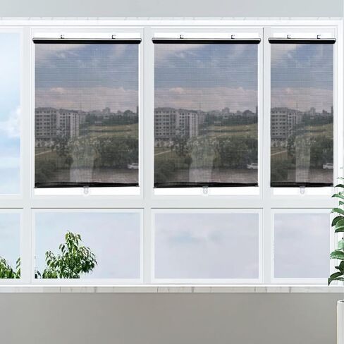 Blackout Blind Shade مع أكواب شفط ، ستارة غطاء نافذة محمولة مؤقتة ، ظلال نافذة أسطوانة الشمس ، واقي من الشمس العازلة للحرارة ، للسيارة ، المكتب ، المطبخ (W 27 × H 49in) in Saudi Arabia