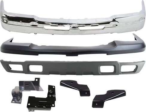 Garage-Pro Front Upper Bumper Cover Kit Compatible with 2003-2006 Chevrolet Silverado 1500, Avalanche 1500 & 2500, For Models w/o Body Cladding, Textured, 7pc. Kit, w/Bumper Bracket, Cover & Valance in Saudi Arabia