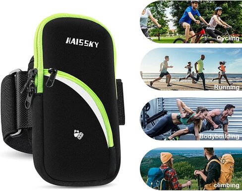 6.7'' Running Phone Armband [Support Thick Cases], Running Essentials for Women and Men, Arm Band Gear with Keycard Pocket Accessories for Walking Fitness for iPhone 15 14 13 12 11 Pro Max Plus Pixel in Saudi Arabia