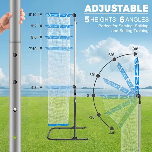 Volleyball Setter Trainer Net with Adjustable Height and Angle for Indoor and Outdoor Practice, Perfect Target Net for Setting, Serving, and Spiking Training Equipment in Saudi Arabia