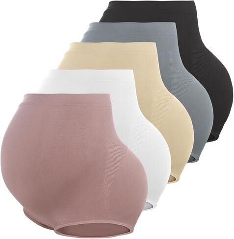 SOLY HUX Women's 5 Piece Maternity Knit Underwear Over Bump Seamless Briefs Pregnancy Panties in Saudi Arabia
