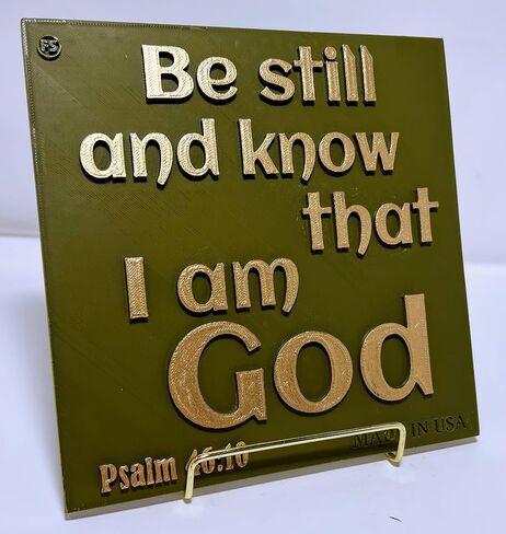 Plaque: BE STILL AND KNOW THAT I AM GOD Decorative wall plaques, Christian plaques in English, friendship plaques, gift or memories plaques, Handmade in USA in Saudi Arabia