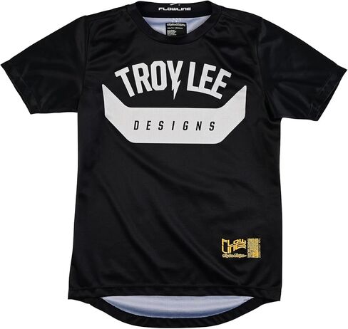 Troy Lee Designs Short Sleeve Flowline Youth Mountain Bike Jersey, Confined Black, Large in Saudi Arabia
