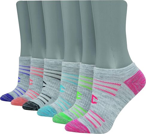 Champion Women's No Show Performance Socks, 6 and 12-Pair Packs Available, Assorted Colors, 5-9 in Saudi Arabia