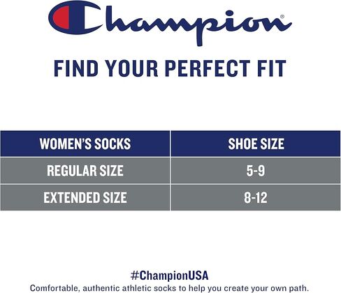 Champion Women's No Show Performance Socks, 6 and 12-Pair Packs Available, Assorted Colors, 5-9 in Saudi Arabia