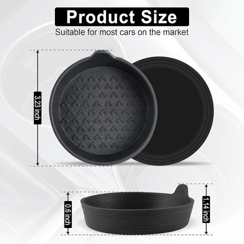 SINGARO Car Cup Holder, 4-Pack Silicone Car Coasters, Universal Non-Slip Recessed Car Interior Accessories (Arrow Black) in Saudi Arabia