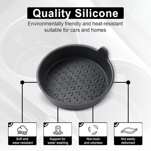 SINGARO Car Cup Holder, 4-Pack Silicone Car Coasters, Universal Non-Slip Recessed Car Interior Accessories (Arrow Black) in Saudi Arabia