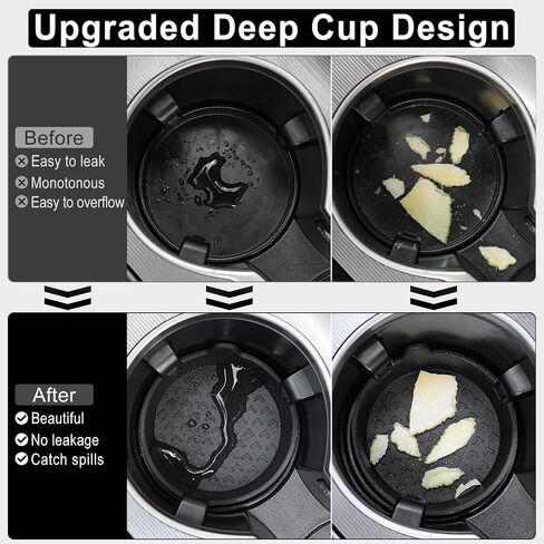 SINGARO Car Cup Holder, 4-Pack Silicone Car Coasters, Universal Non-Slip Recessed Car Interior Accessories (Arrow Black) in Saudi Arabia