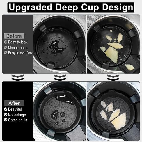 SINGARO Car Cup Holder, 4-Pack Silicone Car Coasters, Universal Non-Slip Recessed Car Interior Accessories (Arrow Black) in Saudi Arabia