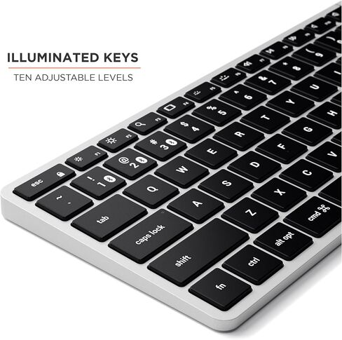 لوحة مفاتيح Satechi Slim X3 Bluetooth مع لوحة مفاتيح مفاتيح Numeric-مفاتيح مضاءة ومزامنة متعددة الأجهزة-لـ M2/ M1 MacBook Pro/ Air ، M2/ M1 iPad Pro/ Air ، M2 Mac Mini ، Imac M1 (Space Gray) in Kuwait