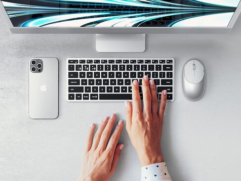 لوحة مفاتيح Satechi Slim X3 Bluetooth مع لوحة مفاتيح مفاتيح Numeric-مفاتيح مضاءة ومزامنة متعددة الأجهزة-لـ M2/ M1 MacBook Pro/ Air ، M2/ M1 iPad Pro/ Air ، M2 Mac Mini ، Imac M1 (Space Gray) in Kuwait