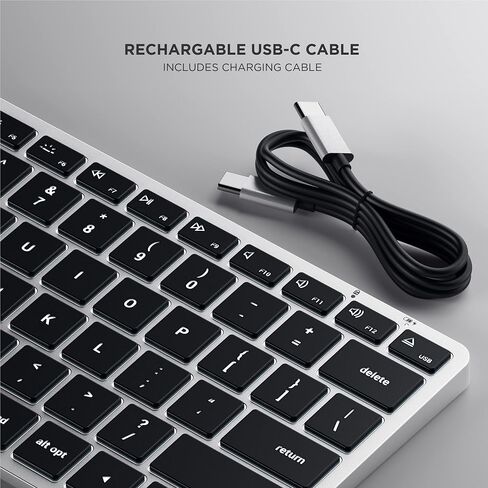 لوحة مفاتيح Satechi Slim X3 Bluetooth مع لوحة مفاتيح مفاتيح Numeric-مفاتيح مضاءة ومزامنة متعددة الأجهزة-لـ M2/ M1 MacBook Pro/ Air ، M2/ M1 iPad Pro/ Air ، M2 Mac Mini ، Imac M1 (Space Gray) in Kuwait