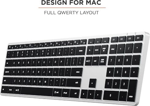 لوحة مفاتيح Satechi Slim X3 Bluetooth مع لوحة مفاتيح مفاتيح Numeric-مفاتيح مضاءة ومزامنة متعددة الأجهزة-لـ M2/ M1 MacBook Pro/ Air ، M2/ M1 iPad Pro/ Air ، M2 Mac Mini ، Imac M1 (Space Gray) in Kuwait