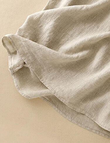 Kinghua Linen Skirts for Women Spring Summer A Line Elastic High Waisted Casual Trendy Midi Long Skirt with Pockets in Saudi Arabia