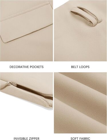 Cicy Bell Womens Casual Mini Skirts High Waisted Bodycon Zipper Work Office A-line Pencil Skirt in Saudi Arabia