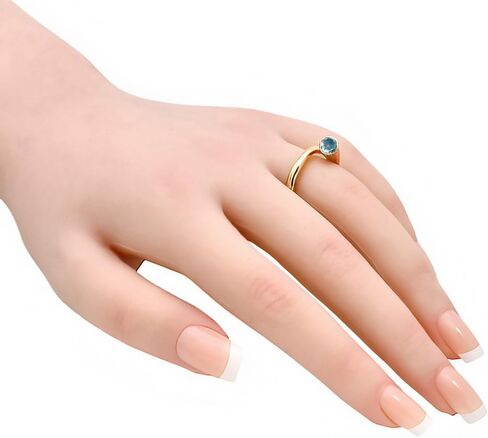 18K Gold Filled Non-Tarnish Bypass Ring for Women – Modern Open Band With Multi Gemstone Ring – Minimalist Adjustable Statement Jewelry in Saudi Arabia