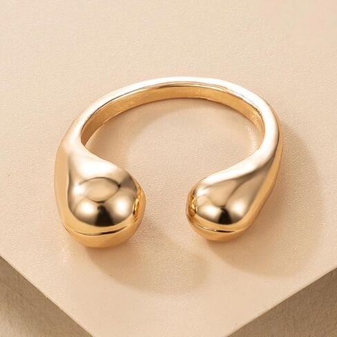 HUASAI Chunky Gold Rings for Women Stackable Rings for Women Statement Ring Gothic Vintage Ring Trendy Jewelry Gifts 2025 in Kuwait