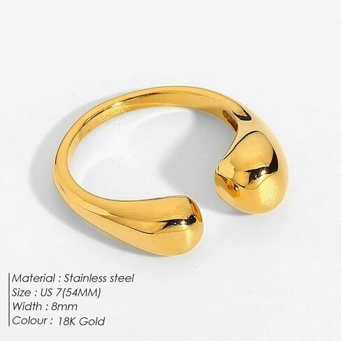 HUASAI Chunky Gold Rings for Women Stackable Rings for Women Statement Ring Gothic Vintage Ring Trendy Jewelry Gifts 2025 in Kuwait